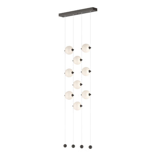 Hubbardton Forge - 139057-LED-STND-14-GG0668 - Abacus 9-Light Ceiling-to-Floor LED Pendant - Abacus - Oil Rubbed Bronze