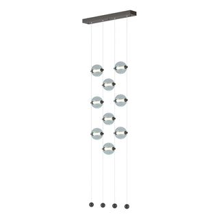 Hubbardton Forge - 139057-LED-STND-14-YL0668 - Abacus 9-Light Ceiling-to-Floor LED Pendant - Abacus - Oil Rubbed Bronze