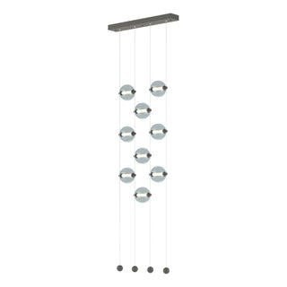 Hubbardton Forge - 139057-LED-STND-20-YL0668 - Abacus 9-Light Ceiling-to-Floor LED Pendant - Abacus - Natural Iron