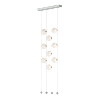 Hubbardton Forge - 139057-LED-STND-82-GG0668 - Abacus 9-Light Ceiling-to-Floor LED Pendant - Abacus - Vintage Platinum