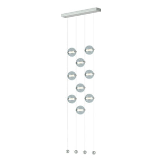 Hubbardton Forge - 139057-LED-STND-82-YL0668 - Abacus 9-Light Ceiling-to-Floor LED Pendant - Abacus - Vintage Platinum