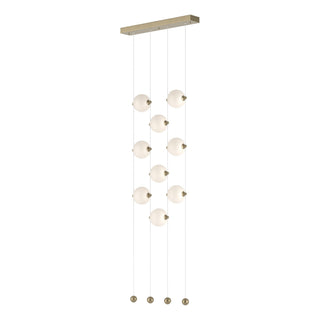 Hubbardton Forge - 139057-LED-STND-84-GG0668 - Abacus 9-Light Ceiling-to-Floor LED Pendant - Abacus - Soft Gold