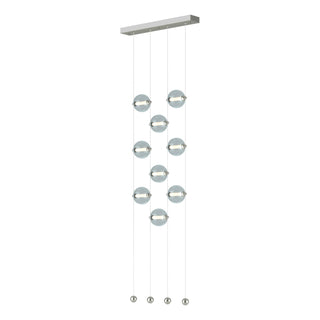 Hubbardton Forge - 139057-LED-STND-85-YL0668 - Abacus 9-Light Ceiling-to-Floor LED Pendant - Abacus - Sterling