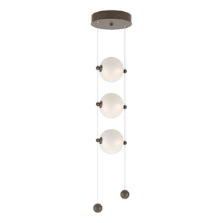 Hubbardton Forge - 139059-LED-STND-05-GG0668 - Abacus 3-Light LED Pendant - Abacus - Bronze