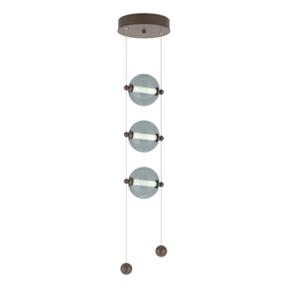 Hubbardton Forge - 139059-LED-STND-05-YL0668 - Abacus 3-Light LED Pendant - Abacus - Bronze
