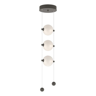Hubbardton Forge - 139059-LED-STND-07-GG0668 - Abacus 3-Light LED Pendant - Abacus - Dark Smoke