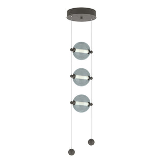 Hubbardton Forge - 139059-LED-STND-07-YL0668 - Abacus 3-Light LED Pendant - Abacus - Dark Smoke