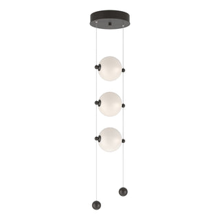 Hubbardton Forge - 139059-LED-STND-14-GG0668 - Abacus 3-Light LED Pendant - Abacus - Oil Rubbed Bronze