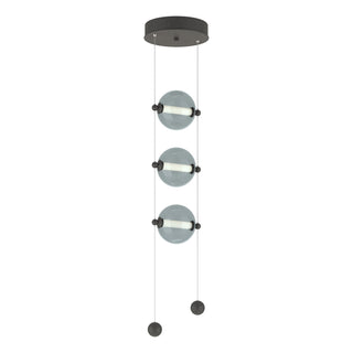 Hubbardton Forge - 139059-LED-STND-20-YL0668 - Abacus 3-Light LED Pendant - Abacus - Natural Iron