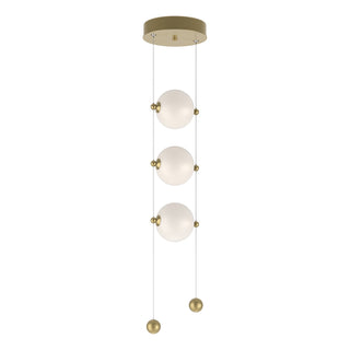 Hubbardton Forge - 139059-LED-STND-86-GG0668 - Abacus 3-Light LED Pendant - Abacus - Modern Brass