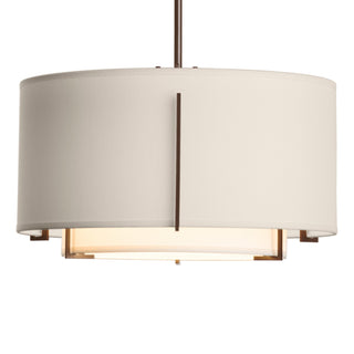 Hubbardton Forge - 139602-SKT-MULT-05-SF1099-SE1590 - Exos Small Double Shade Pendant - Exos - Bronze