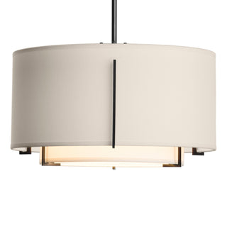 Hubbardton Forge - 139602-SKT-MULT-10-SF1099-SE1590 - Exos Small Double Shade Pendant - Exos - Black