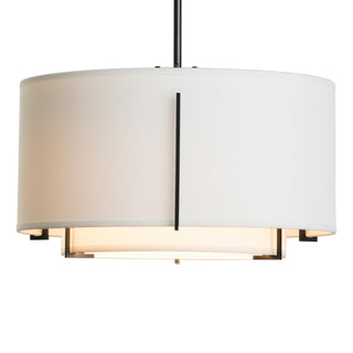 Hubbardton Forge - 139602-SKT-MULT-10-SF1099-SF1590 - Exos Small Double Shade Pendant - Exos - Black