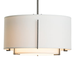 Hubbardton Forge - 139602-SKT-MULT-20-SF1099-SF1590 - Exos Small Double Shade Pendant - Exos - Natural Iron
