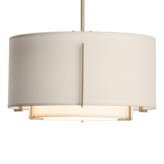 Hubbardton Forge - 139602-SKT-MULT-84-SF1099-SE1590 - Exos Small Double Shade Pendant - Exos - Soft Gold