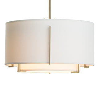Hubbardton Forge - 139602-SKT-MULT-84-SF1099-SF1590 - Exos Small Double Shade Pendant - Exos - Soft Gold