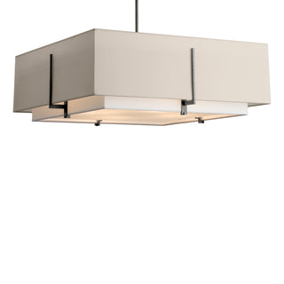 Hubbardton Forge - 139635-SKT-MULT-20-SF2012-SE2401 - Exos Square Large Double Shade Pendant - Exos - Natural Iron