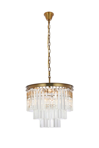 Elegant Lighting - 1201D20SG/RC - Nine Light Chandelier - Sydney - satin gold