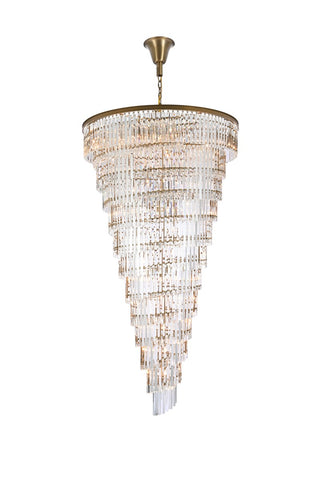Elegant Lighting - 1201SR48SG/RC - 58 Light Chandelier - Sydney - satin gold