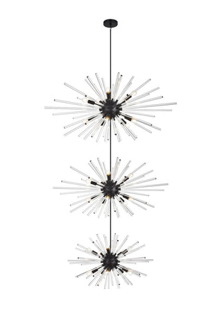 Elegant Lighting - 2502G46L3BK - 30 Light Chandelier - Sienna - black
