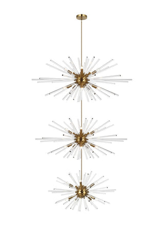 Elegant Lighting - 2502G46L3SG - 30 Light Chandelier - Sienna - satin gold