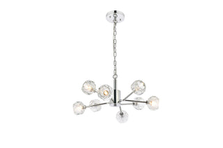Elegant Lighting - 3509D24C - Eight Light Pendant - Graham - Chrome and Clear