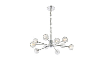 Elegant Lighting - 3509D29C - Ten Light Pendant - Graham - Chrome and Clear