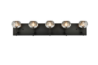Elegant Lighting - 3509W32BK - Five Light Wall Sconce - Graham - Black and Clear