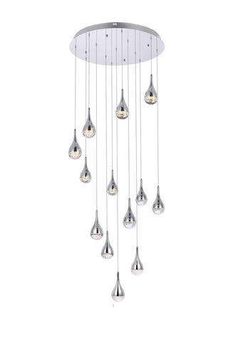 Elegant Lighting - 3813D30C - LED Chandelier - Amherst - chrome