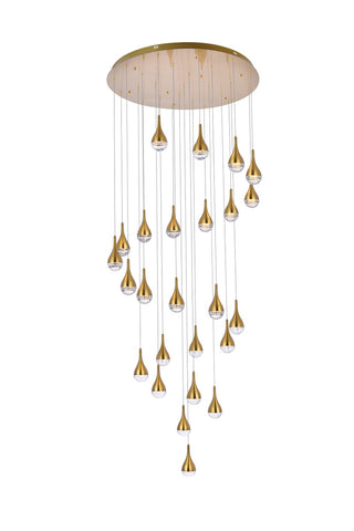 Elegant Lighting - 3825D42SG - LED Chandelier - Amherst - satin gold
