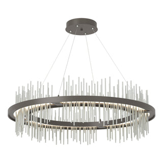 Hubbardton Forge - 139656-LED-STND-07-82 - Gossamer Circular LED Pendant - Gossamer - Dark Smoke