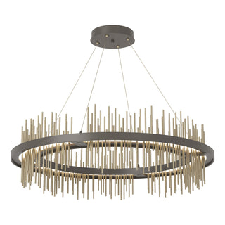 Hubbardton Forge - 139656-LED-STND-07-84 - Gossamer Circular LED Pendant - Gossamer - Dark Smoke
