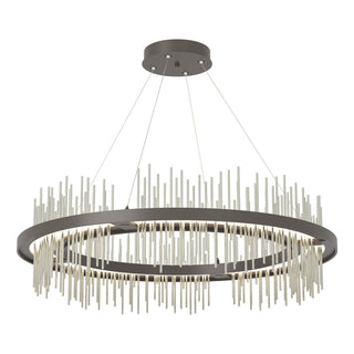 Hubbardton Forge - 139656-LED-STND-07-85 - Gossamer Circular LED Pendant - Gossamer - Dark Smoke