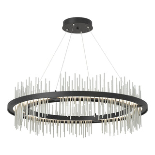Hubbardton Forge - 139656-LED-STND-10-82 - Gossamer Circular LED Pendant - Gossamer - Black