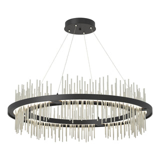 Hubbardton Forge - 139656-LED-STND-10-85 - Gossamer Circular LED Pendant - Gossamer - Black