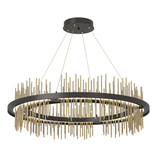 Hubbardton Forge - 139656-LED-STND-14-86 - Gossamer Circular LED Pendant - Gossamer - Oil Rubbed Bronze