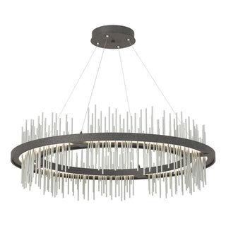 Hubbardton Forge - 139656-LED-STND-20-82 - Gossamer Circular LED Pendant - Gossamer - Natural Iron