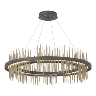 Hubbardton Forge - 139656-LED-STND-20-84 - Gossamer Circular LED Pendant - Gossamer - Natural Iron