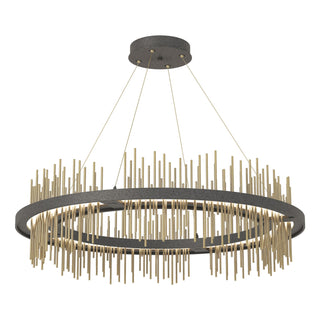 Hubbardton Forge - 139656-LED-STND-20-86 - Gossamer Circular LED Pendant - Gossamer - Natural Iron