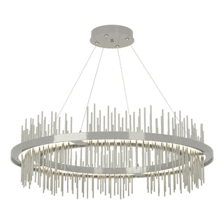 Hubbardton Forge - 139656-LED-STND-85-85 - Gossamer Circular LED Pendant - Gossamer - Sterling