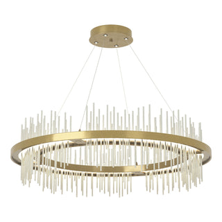 Hubbardton Forge - 139656-LED-STND-86-85 - Gossamer Circular LED Pendant - Gossamer - Modern Brass