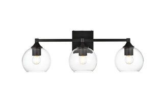 Elegant Lighting - LD7308W25BLK - Three Light Bath Sconce - Foster - Black and Clear