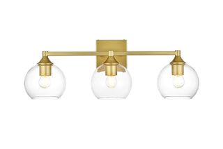 Elegant Lighting - LD7308W25BRA - Three Light Bath Sconce - Foster - Brass and Clear