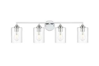 Elegant Lighting - LD7315W33CH - Four Light Bath Sconce - Mayson - Chrome and Clear
