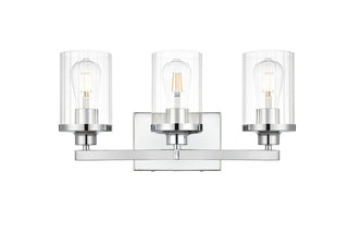Elegant Lighting - LD7316W18CH - Three Light Bath Sconce - Saanvi - Chrome and Clear