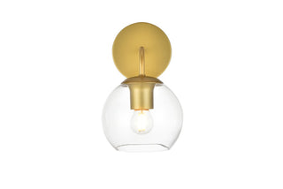 Elegant Lighting - LD7321W6BRA - One Light Bath Sconce - Genesis - Brass and Clear