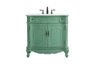 Elegant Lighting - VF10136VM-VW - Single Bathroom Vanity - Danville - Vintage mint