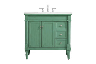 Elegant Lighting - VF13036VM-VW - Single Bathroom Vanity - Lexington - Vintage mint