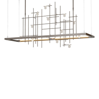 Hubbardton Forge - 139752-LED-LONG-14-YG0500 - Spring LED Pendant - Four Seasons - Oil Rubbed Bronze