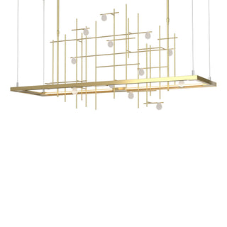 Hubbardton Forge - 139752-LED-SHRT-86-YG0500 - Spring LED Pendant - Four Seasons - Modern Brass